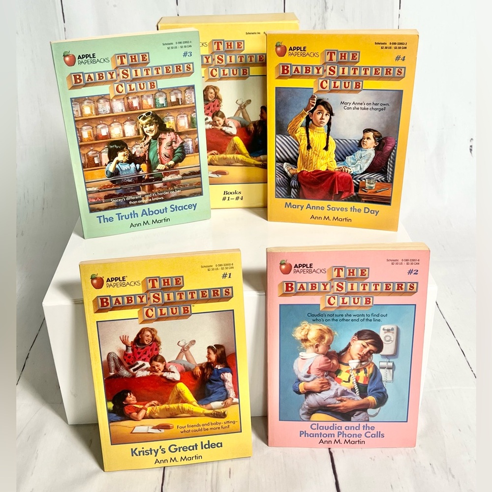 Vintage The Baby-Sitters Club Box Set Books 1-4 Scholastic Apple Paperbacks 80s